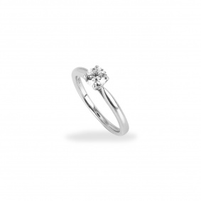 White Gold Round Brilliant Cut Diamond Ring 0.55ct I/VS1